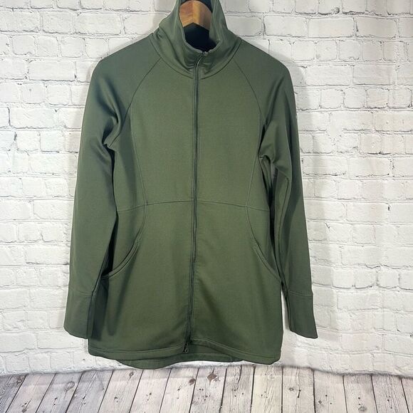 Columbia Soft Shell Omni Wick Olive Green Jacket Coat Windbreaker size M Medium - Picture 1 of 8
